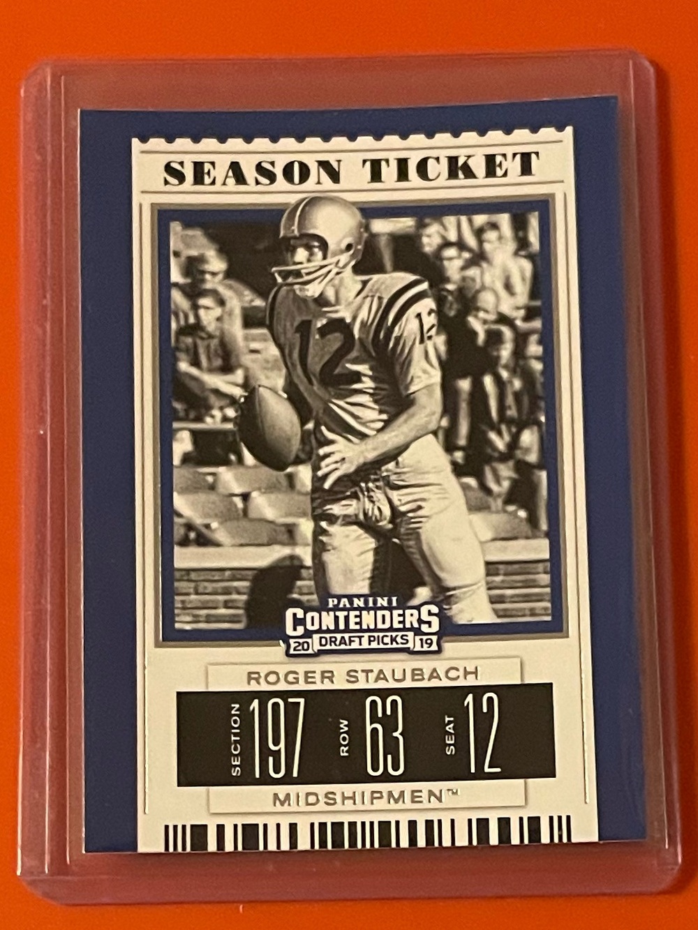 Roger Staubach #86 2019 Panini Contenders Draft Picks Football Trading Card
